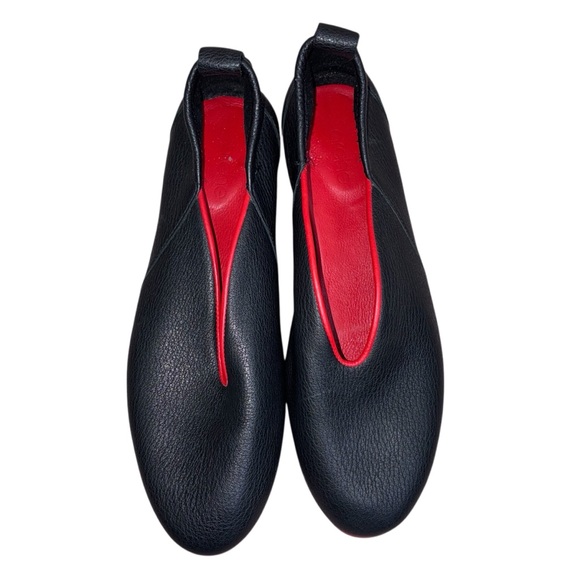 Arche Piassy Leather Demi Wedge Flat in Black Size 37 US 6 - Picture 2 of 6